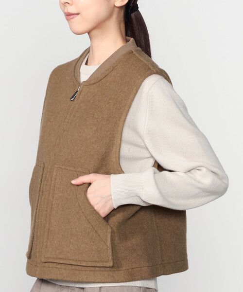 LONDON TRADITION(ロンドントラディション)の「UNFIL | 【LONDON TRADITION×UNFIL】ダブルフェイス ジップベスト WOMEN(その他アウター・レディース・ネイビー/キャメル・1)」の1枚目の写真