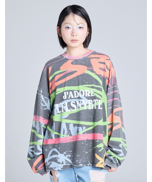 Little sunny bite（リトルサニーバイト）の「【RES】【Little Sunny Bite】Jadore LSB top（Tシャツ/カットソー・レディース・ピンク/ブルー/ブラック・MEDIUM/SMALL）」の2枚目の写真