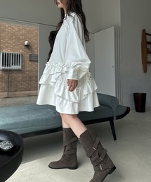 WILLFULLY ウィルフリー　ワンピース　ドレス WILLFULLY（ウィルフリー）の「thick box pleats bare OP