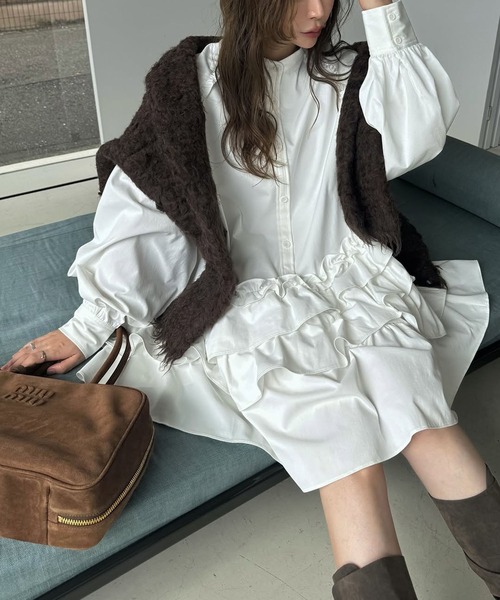 WILLFULLY（ウィルフリー）の「asymmetry hem tiered medium OP
