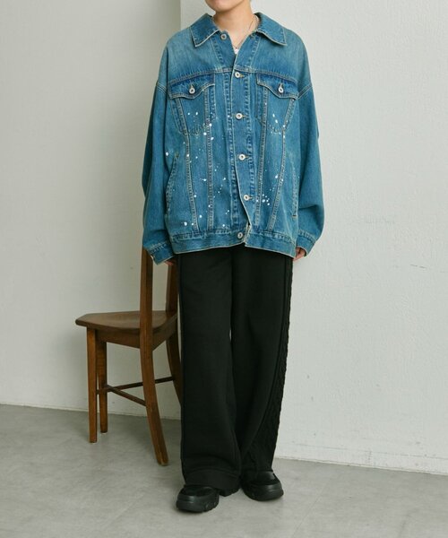 ear PAPILLONNER(イアパピヨネ)の「裏起毛ニットパンツ【SUM1 STYLE】(その他パンツ・レディース・ライトグレー/ブラック・FREE)」の8枚目の写真