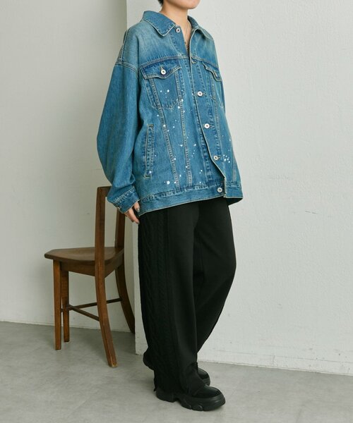 ear PAPILLONNER(イアパピヨネ)の「裏起毛ニットパンツ【SUM1 STYLE】(その他パンツ・レディース・ライトグレー/ブラック・FREE)」の9枚目の写真