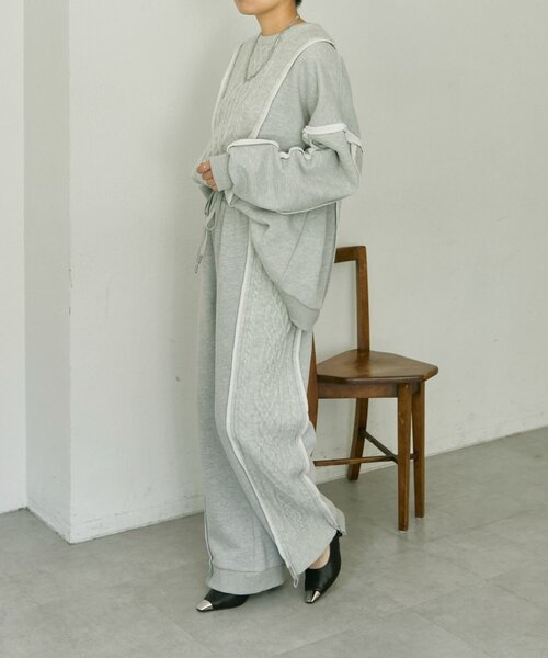 ear PAPILLONNER(イアパピヨネ)の「裏起毛ニットパンツ【SUM1 STYLE】(その他パンツ・レディース・ライトグレー/ブラック・FREE)」の21枚目の写真