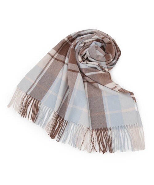 SHOO・LA・RUE（シューラルー）の「柄アソートチェックストール（ストール/ショール・レディース・ワイン系3/ダークブラウン系1/ネイビー系1/ベージュ系その他4・00）」の2枚目の写真