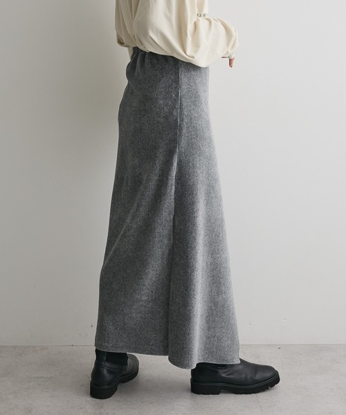 CRAFT STANDARD BOUTIQUE(クラフトスタンダードブティック)の「カットコーデュロイラップ風スカート◆(スカート・レディース・ダークブラウン/杢グレー・FREE)」の15枚目の写真