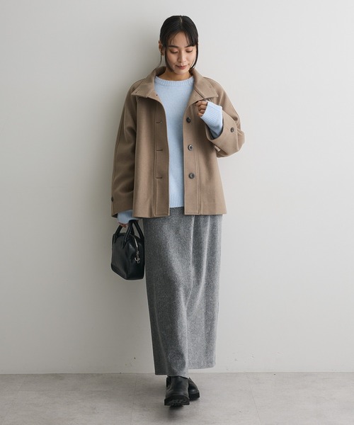 CRAFT STANDARD BOUTIQUE(クラフトスタンダードブティック)の「カットコーデュロイラップ風スカート◆(スカート・レディース・ダークブラウン/杢グレー・FREE)」の20枚目の写真