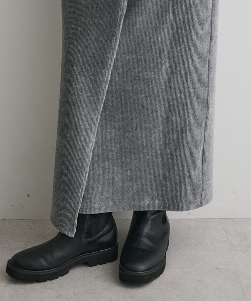 CRAFT STANDARD BOUTIQUE(クラフトスタンダードブティック)の「カットコーデュロイラップ風スカート◆(スカート・レディース・ダークブラウン/杢グレー・FREE)」の22枚目の写真