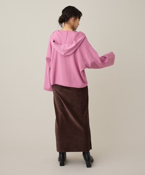 CRAFT STANDARD BOUTIQUE(クラフトスタンダードブティック)の「カットコーデュロイラップ風スカート◆(スカート・レディース・ダークブラウン/杢グレー・FREE)」の11枚目の写真