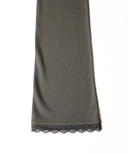 HOLIDAY（ホリデイ）の「SUPER RIB LACE PANTS スーパーリブレースパンツ（その他パンツ・レディース・チャコールグレー・1/0）」の7枚目の写真