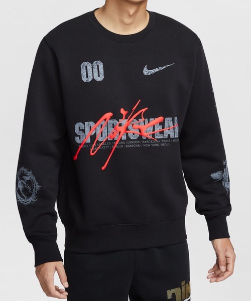 NIKE(ナイキ)の「ナイキ NIKE ナイキ NSW クラブ BB OC 3 プルオーバー L/S クルー(スウェット・メンズ・ブラック/ネイビー・S/M/L/LL/3L)」の2枚目の写真
