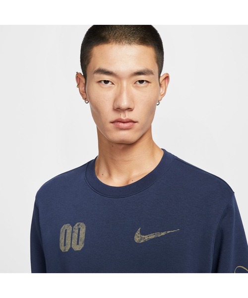 NIKE(ナイキ)の「ナイキ NIKE ナイキ NSW クラブ BB OC 3 プルオーバー L/S クルー(スウェット・メンズ・ブラック/ネイビー・S/M/L/LL/3L)」の7枚目の写真