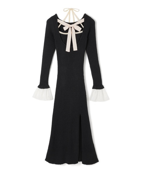 M DOLLY(エムドリー)の「*M DOLLY original* chiffon ribbon luna knit dress/シフォンリボンルナニットドレス(ワンピース・レディース・アイボリー/ブラック・FREE)」の20枚目の写真