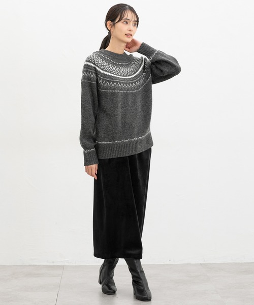 Honeys(ハニーズ)の「【ハニぽか】あったかナロースカート(スカート・レディース・アイボリー/ブラック/ブラウン/モカ・M/LL/L/3L/S)」の8枚目の写真
