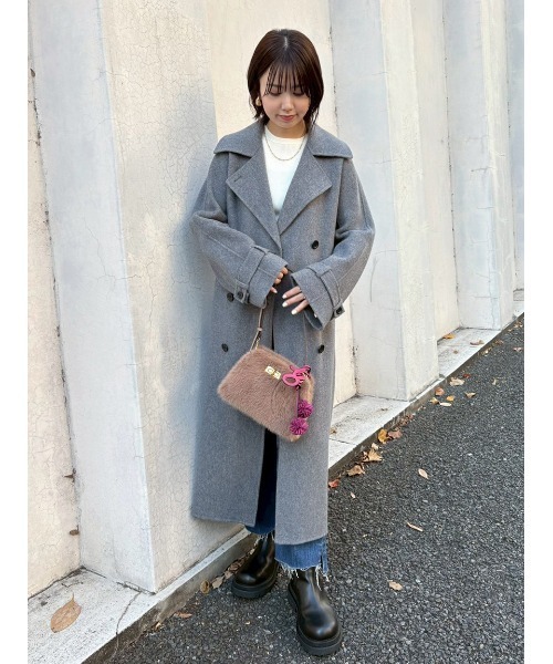 Mila Owen（ミラオーウェン）の「ベルト付きリバーピーコート