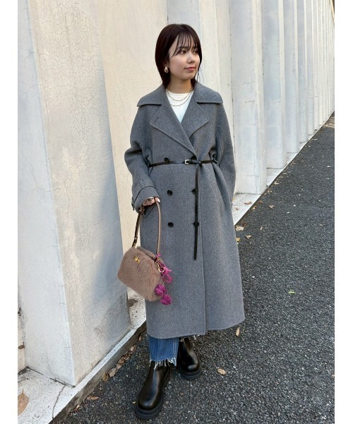 セール】ベルト付きリバーピーコート（ピーコート）｜Mila Owen（ミラ