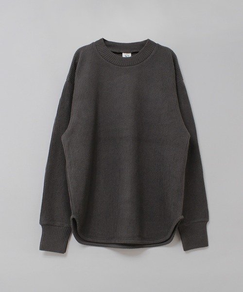 RNA-N(アールエヌエーエヌ)の「M2564 Wフェイスリブプルオーバー(Tシャツ/カットソー・レディース・ブラック/チャコール/イエロー・FREE)」の1枚目の写真