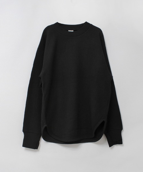 RNA-N(アールエヌエーエヌ)の「M2564 Wフェイスリブプルオーバー(Tシャツ/カットソー・レディース・ブラック/チャコール/イエロー・FREE)」の2枚目の写真