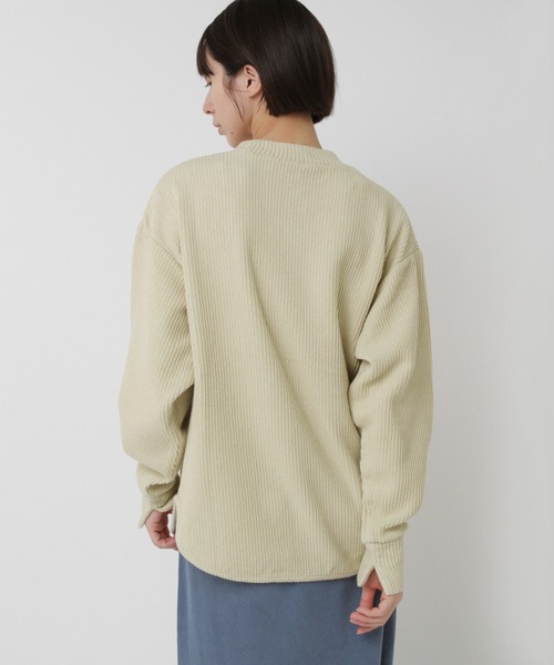 RNA-N(アールエヌエーエヌ)の「M2564 Wフェイスリブプルオーバー(Tシャツ/カットソー・レディース・ブラック/チャコール/イエロー・FREE)」の6枚目の写真
