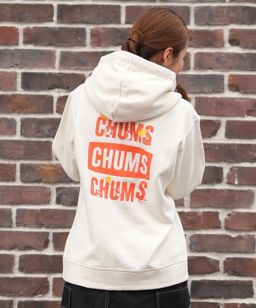 CHUMS（チャムス）の「CHUMS/チャムス ジップアップ パーカー スウェット フーディー バックプリント 裏起毛 LOVE BALLOON ZIP PARKA CH00-1541（パーカー・レディース・ナチュラル/ベージュ系その他/グリーン系その他/ネイビー・S/M/L）」の6枚目の写真