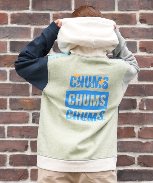 CHUMS（チャムス）の「CHUMS/チャムス ジップアップ パーカー スウェット フーディー バックプリント 裏起毛 LOVE BALLOON ZIP PARKA CH00-1541（パーカー・レディース・ナチュラル/ベージュ系その他/グリーン系その他/ネイビー・S/M/L）」の19枚目の写真