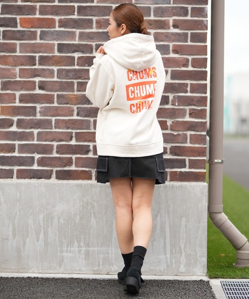 CHUMS（チャムス）の「CHUMS/チャムス ジップアップ パーカー スウェット フーディー バックプリント 裏起毛 LOVE BALLOON ZIP PARKA CH00-1541（パーカー・レディース・ナチュラル/ベージュ系その他/グリーン系その他/ネイビー・S/M/L）」の9枚目の写真