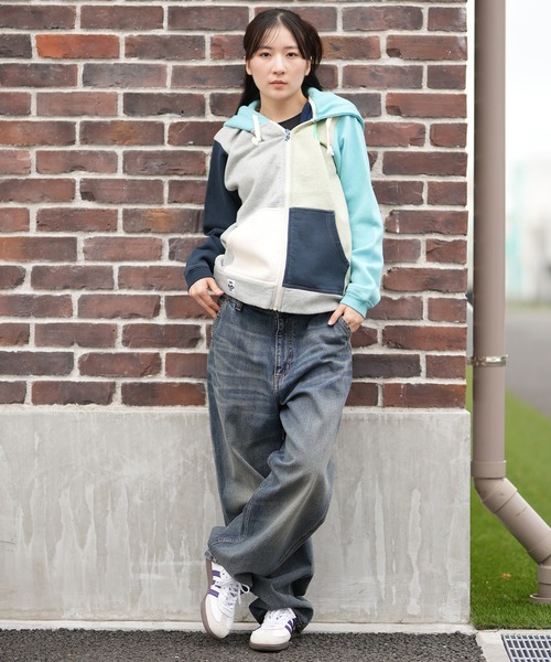CHUMS（チャムス）の「CHUMS/チャムス ジップアップ パーカー スウェット フーディー バックプリント 裏起毛 LOVE BALLOON ZIP PARKA CH00-1541（パーカー・レディース・ナチュラル/ベージュ系その他/グリーン系その他/ネイビー・S/M/L）」の14枚目の写真