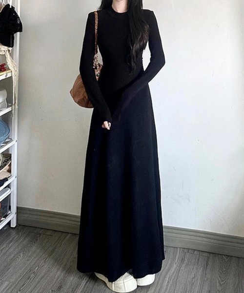 SallyLunn(サリーラン)の「ウエストラインロングワンピース(ワンピース・レディース・ブラック・L/S/M)」の7枚目の写真