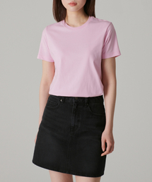 [クールタンダード] ウィメンズ ベーシック クルーネック Tシャツ [ピンク]