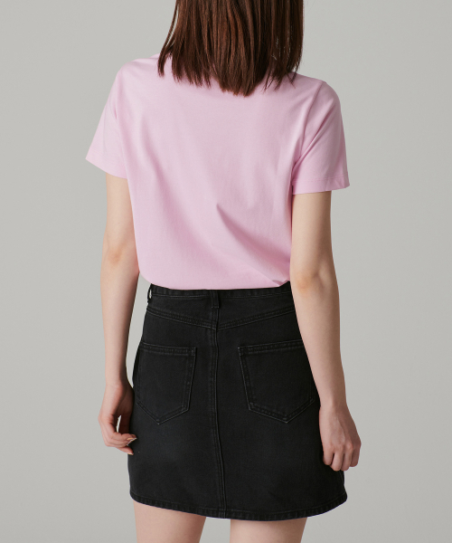 MUSINSA STANDARD WOMAN（ムシンサスタンダードウーマン）の「[クールタンダード] ウィメンズ ベーシック クルーネック Tシャツ [ピンク]（Tシャツ/カットソー・レディース・その他・SMALL/MEDIUM/LARGE/X-LARGE/X-SMALL）」の4枚目の写真