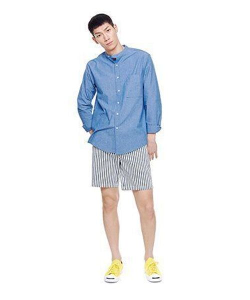 TRIP LE SENS(トリップ ル センス)の「COMFORT NON-COLLAR SKY SHIRTS DARK BLUE(シャツ/ブラウス・レディース・その他・MEDIUM/LARGE)」の3枚目の写真