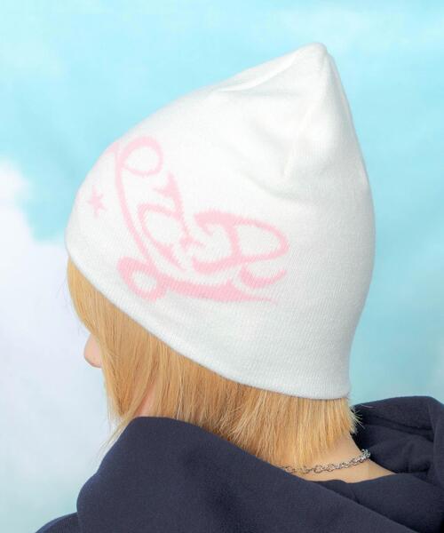 WEGO（ウィゴー）の「LTR DEPTH/ハートモチーフシングルワッチ（ニットキャップ/ビーニー・レディース・ホワイト/ブラック・FREE）」の4枚目の写真