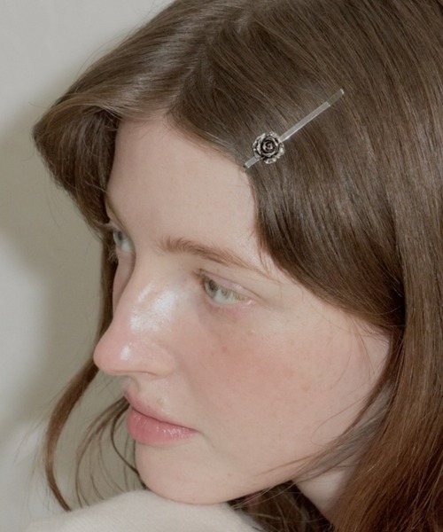 rose motif silver hairpin / ローズモチーフシルバーヘアピン