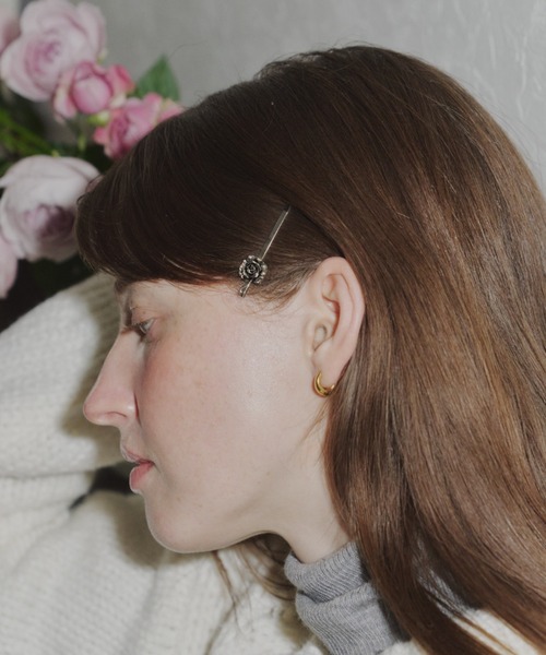 GIUNON(ジウノン)の「rose motif silver hairpin / ローズモチーフシルバーヘアピン(ヘアピン・レディース・シルバー・FREE)」の12枚目の写真