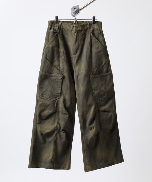 many men many mind(メニーメンメニーマインド)の「MANYMENMANYMINDS ヴィンテージ加工コットンツイル/タックパンツ(チノパンツ・メンズ・ブラウン/ブラック/カーキ・M/L)」の6枚目の写真