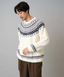 a.v.v | 【洗える】モール求心柄クルーネックニット(ニット/セーター)