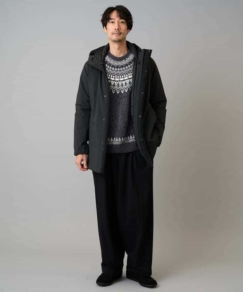 a.v.v（アーヴェヴェ）の「【洗える】モール求心柄クルーネックニット（ニット/セーター・メンズ・グレー/アイボリー/チャコールグレー・46/48）」の18枚目の写真