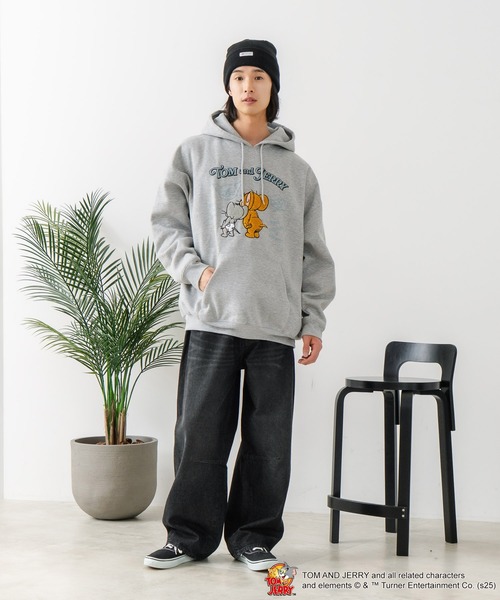 TOM and JERRY/トムとジェリー】オリジナルデザイン 刺繍 プルオーバー