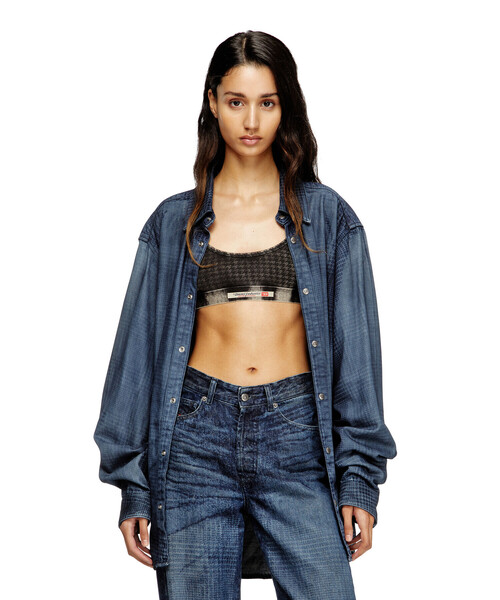 DIESEL(ディーゼル)の「ウィメンズ ブラ ARIEL-DNM(スポーツブラ・レディース・ダークグレー・SMALL/MEDIUM/X-SMALL)」の4枚目の写真