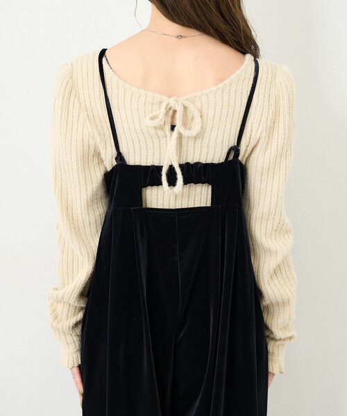 Kastane（カスタネ）の「【一部店舗限定/S.Mサイズ展開】B ベロアサロペット（サロペット/オーバーオール・レディース・ブラック/ブラウン・SMALL/MEDIUM）」の21枚目の写真