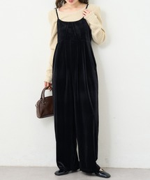 Kastane | 【一部店舗限定/S.Mサイズ展開】B ベロアサロペット(サロペット/オーバーオール)