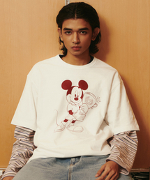 DISCUS ATHLETIC（ディスカス　アスレチック）の「Heavyweight Overfit Trophy Mickey T-shirt Off-White（Tシャツ/カットソー）」