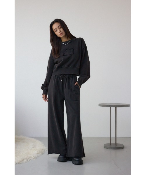 AZUL by moussy(アズールバイマウジー)の「ヴィンテージ加工スウェットパンツ(スウェットパンツ・レディース・ライトブラウン/杢グレー/ライトブラック・FREE)」の5枚目の写真