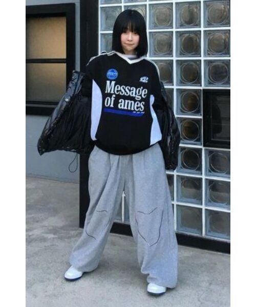 AMESWORLDWIDE(アメスワールドワイド)の「V NECK UNIFORM SWEATSHIRT BLACK (AM2DFUM441A)(スウェット・レディース・その他・LARGE/MEDIUM)」の12枚目の写真