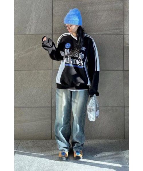 AMESWORLDWIDE(アメスワールドワイド)の「V NECK UNIFORM SWEATSHIRT BLACK (AM2DFUM441A)(スウェット・レディース・その他・LARGE/MEDIUM)」の7枚目の写真