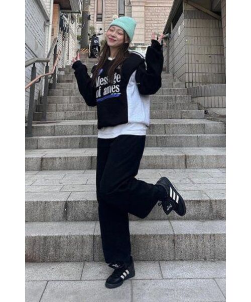 AMESWORLDWIDE(アメスワールドワイド)の「V NECK UNIFORM SWEATSHIRT BLACK (AM2DFUM441A)(スウェット・レディース・その他・LARGE/MEDIUM)」の6枚目の写真