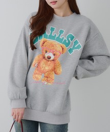 continuer de NICE CLAUP（コンティニューデナイスクラップ）の「メガネを付けたくまさん裏起毛（スウェット）」