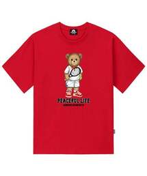 TENNIS STANDING BEAR Tシャツ - レッド