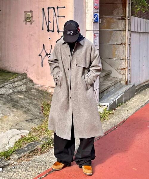 A NOTHING(アナッシング)の「PURE-WOOL 90 BALMACAAN COAT (Black)(チェスターコート・レディース・その他・MEDIUM/SMALL/LARGE)」の5枚目の写真