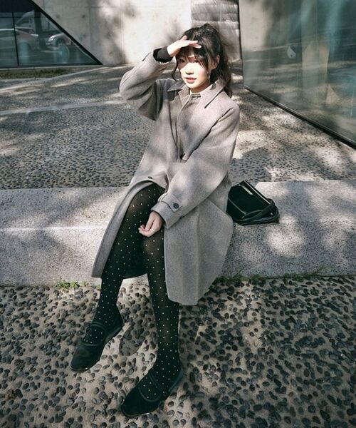 A NOTHING(アナッシング)の「PURE-WOOL 90 BALMACAAN COAT (Black)(チェスターコート・レディース・その他・MEDIUM/SMALL/LARGE)」の10枚目の写真