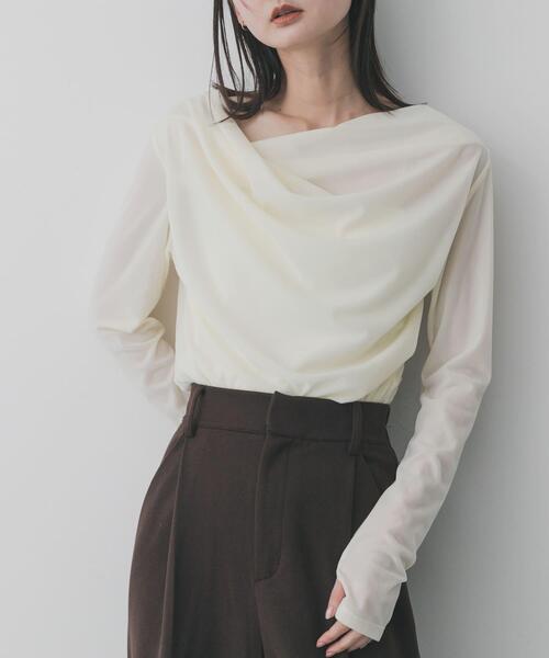 SENSE OF PLACE by URBAN RESEARCH（センスオブプレイスバイアーバンリサーチ）の「ベロアドレープトップ（その他トップス・レディース・ブラウン/キャメル/アイボリー・ONE）」の2枚目の写真